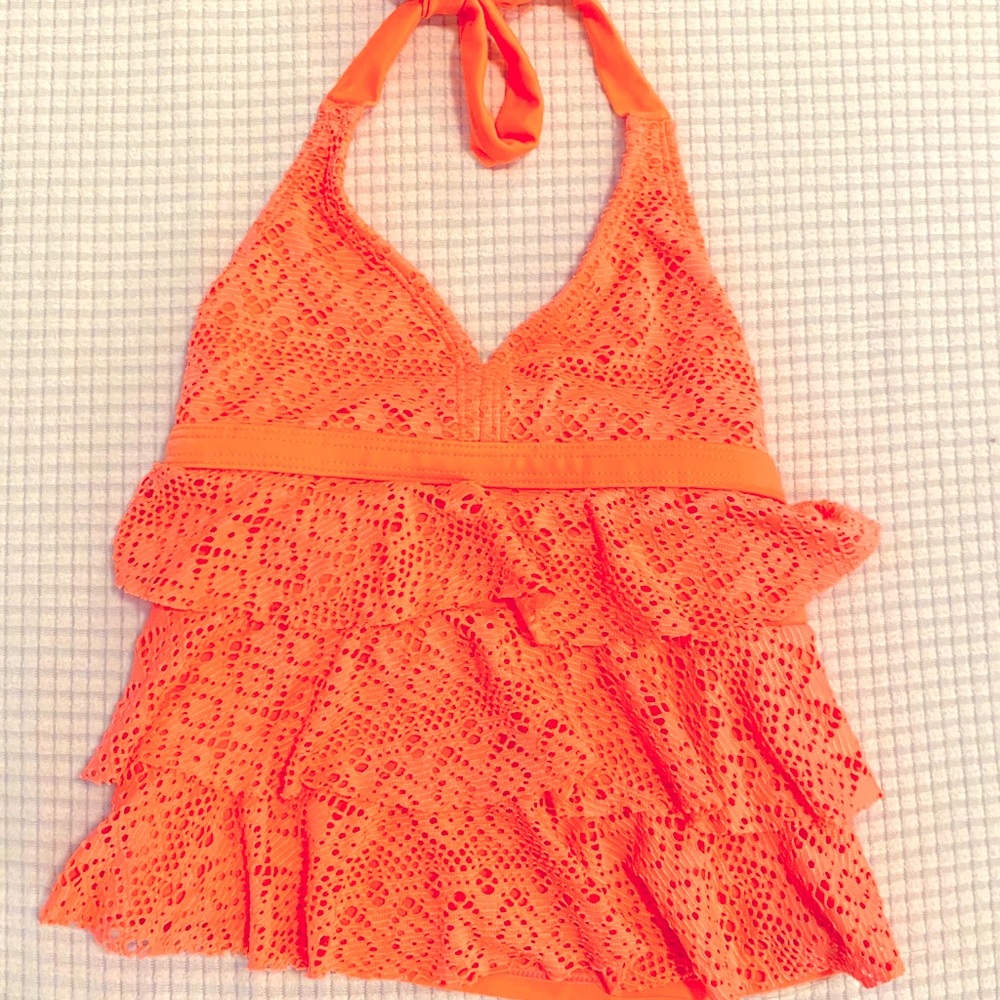Girls Coral Tankini Top